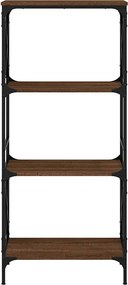 vidaXL Βιβλιοθήκη 4 Επιπέδων Καφέ Δρυς 59 x 35 x 132 εκ. Επεξεργ. Ξύλο