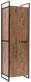 Ντουλάπα Μονόφυλλη Dynamic 863SPH5410 64x52x225cm Pine-Black Μονόφυλλη