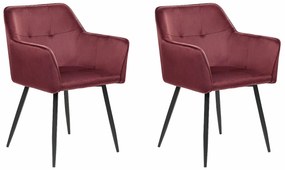 Καρέκλα Berwyn 1276, Κόκκινο, 84x60x49cm, 9 kg, Ταπισερί, Μεταλλικά, Ξύλο, Μπράτσα, Ξύλο: Λεύκα | Epipla1.gr