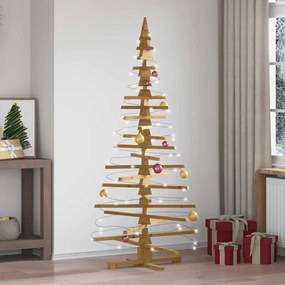 vidaXL Ξύλινο Χριστουγεννιάτικο Δέντρο Καφέ 180 cm Μασίφ ξύλο πεύκου