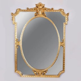 Καθρέπτης Τοίχου 751-12019 100x132cm Gold Estheti Home Glass,Polyresin