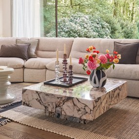 Κηροπήγιο από φυσητό γυαλί, ύψους 35 εκ., Qimera