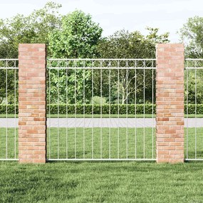 vidaXL Λευκό Φράχτη Χάλυβα 1,7 x 1,2 μ