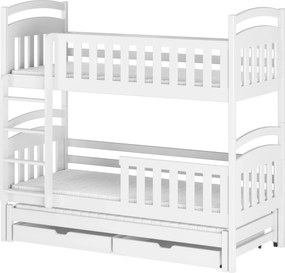 VIKI 80x180 white bunk bed Lano Furniture