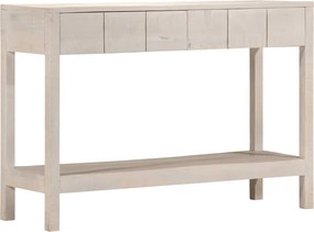 vidaXL Τραπέζι Κονσόλα Λευκό 110x35x75 εκ. Μασίφ Ξύλο Μάνγκο
