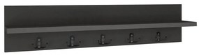 Κρεμάστρα Τοίχου Kery 0212605 80x11x18cm Anthracite Particle Board, Melamine
