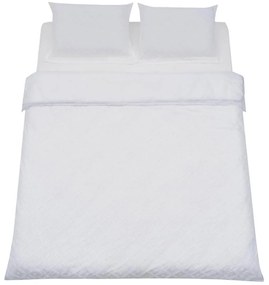 Σετ King Size Παπλωματοθήκη, Σεντόνι &amp; 2 Μαξιλαροθήκες Heinner Home από βαμβάκι 132TC, με διαστάσεις 200x220cm - Λευκό