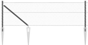 vidaXL Στύλος Περιφράξεων Γκρι 100 x 0,6 μ (36 mm πλέγμα)