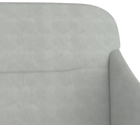 vidaXL Πάγκος Ανοιχτό Γκρι 110 x 76 x 80 εκ. Βελούδινος