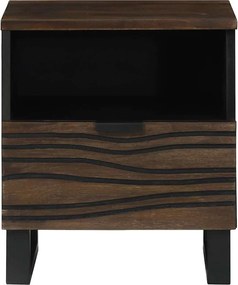 vidaXL Κομοδίνο 2 pcs Καρυδιά 40 x 33 x 46 εκ. Επεξεργασμένο Ξύλο