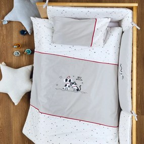 Σεντόνια Βρεφικά Friends (Σετ 3τμχ) Light Grey Kentia Cradle 120x160cm 100% Cotton