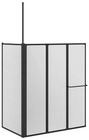 vidaXL Διαχωριστικό ντους Other Μαύρο 120 x 70 x 137 εκ Αλουμίνιο