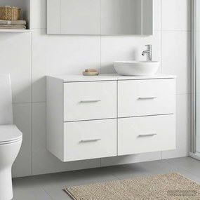 vidaXL Ντουλάπι Μπάνιου Ενδιάμεσο Λευκό 30 x 44,5 x 50 εκ.