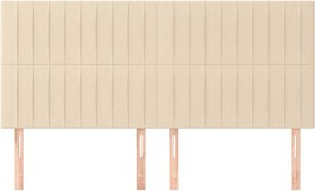 vidaXL Κεφαλάρι Κρεμ 180x5x118/128 εκ. Ύφασμα