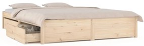 vidaXL Πλαίσιο Κρεβατιού 150 x 200 εκ. Μασίφ Ξύλο King Size