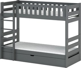 FOCUS 80x180 graphite bunk bed Lano Furniture