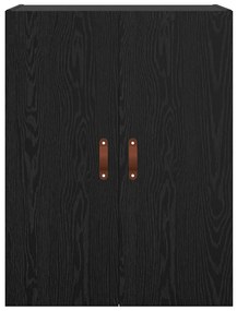 vidaXL Τοίχου Ντουλάπα Επιτοίχιο 2 pcs Μαύρη Οξυά 69,5 x 34 x 90 εκ.