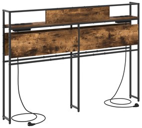 vidaXL Κεφαλάρι Αποθήκης Καπνιστή δρυς 135 cm Επεξεργασμένο ξύλο