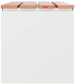 vidaXL Παγκάκι κήπου Λευκό 100 x 40 x 43 εκ Ατσάλι