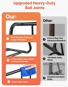 VEVOR Floor Bike Rack for 3-Inch Tire Width Grid Bike Rack 6-Bicycle Capacity