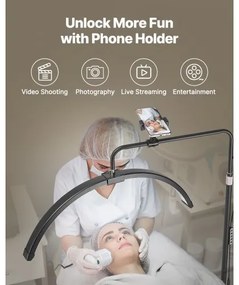 Half Moon Light for Esthetician 26inch Dimmable LED Floor Lamp Lash Light Arched