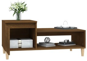 vidaXL Τραπεζάκι Σαλονιού Καφέ Δρυς 100x50x45 εκ. Επεξεργασμ. Ξύλο