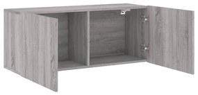 vidaXL Ντουλάπι Τοίχου Τηλεόρασης Γκρι Sonoma 100 x 30 x 41 εκ.