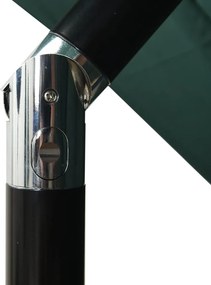vidaXL Ομπρέλα Κήπου 3 Επιπέδων Πράσινη 2,5 x 2,5μ. με Ιστό Αλουμινίου