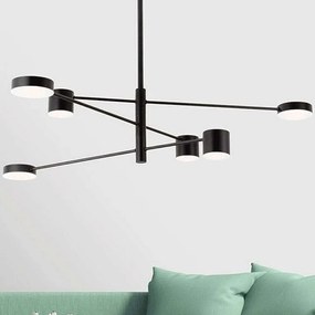 Φωτιστικό Οροφής Emma/6N 1928 Φ80x65/96cm 36W Black Sikrea Metal,Acrylic