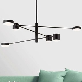 Φωτιστικό Οροφής Emma/6N 1928 Φ80x65/96cm 36W Black Sikrea Μέταλλο,Ακρυλικό