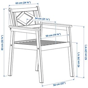 BONDHOLMEN καρέκλα με μπράτσα, εξωτερικού χώρου 105.581.73