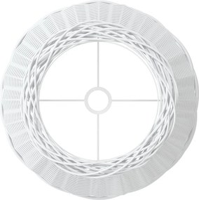 vidaXL Καπέλο Φωτιστικού Λευκό Ø50x30 εκ. από Wicker