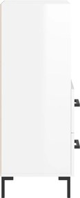 vidaXL Ντουλάπι Γυαλιστερό Λευκό 34,5x34x90 εκ. Επεξεργασμένο Ξύλο