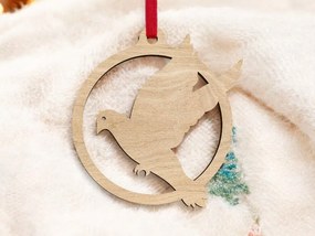 Σετ των 3 Intra απο ξύλο plywood 3mm-4mm πάχος – Χριστουγεννιάτικο πουλί μπιχλιμπίδι 15x20 cm INTRAVECTRY-MY548028