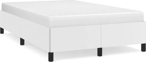 vidaXL Πλαίσιο Κρεβατιού χωρίς στρώμα Λευκό 120x190 εκ.Συνθ. Δέρμα