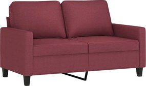 vidaXL Πολυθρόνες Σετ 3 Τεμαχίων Μπορντό από Ύφασμα με Μαξιλάρια