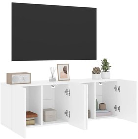 vidaXL Έπιπλα Τοίχου Τηλεόρασης 2 Τεμ. Λευκά 60 x 30 x 41 εκ.