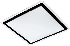 Φωτιστικό Οροφής-Πλαφονιέρα 99405 Competa Led 340X340 Black-White Clear Eglo Μέταλλο,Πλαστικό