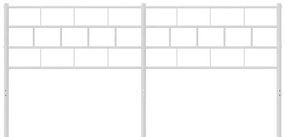 vidaXL Κεφαλάρι Λευκό 193 εκ. Μεταλλικό