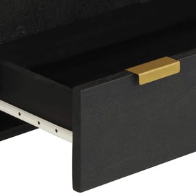 Ντουλάπι Μαύρο 60 x 33 x 110 εκ. από Επεξεργασμένο Ξύλο - Μαύρο