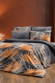 Σετ παπλωματοθήκης μονόκλινο Γκρι 160x220 cm