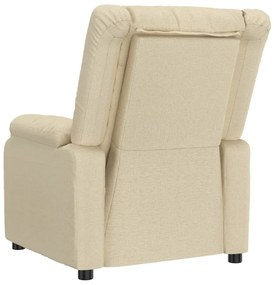 vidaXL Πολυθρόνα Μασάζ Ηλεκτρική Κρεμ Υφασμάτινη