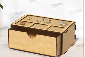 Intra απο ξύλο plywood 3mm-4mm πάχος Ξύλινο κουτί κοσμημάτων 3D Δίασταση 30x20 cm INTRAFABR-119264452
