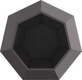 vidaXL Γλάστρα Μαύρο 100 x 100 x 80 εκ Ατσάλι