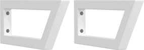 vidaXL Βραχίονες Ραφιών για Νιπτήρα Τραπεζοειδή 2 Τεμ. Λευκοί Χάλυβας