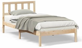 vidaXL Σκελετός Κρεβατιού Καφέ 80 x 200 cm Μασίφ ξύλο πεύκου