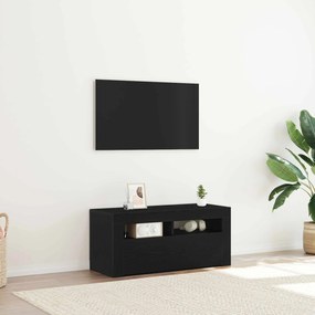 vidaXL Ντουλάπι TV Μαύρη Οξυά 90 x 35 x 40 εκ. Επεξεργασμένο ξύλο