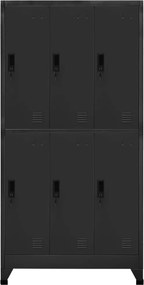 vidaXL Φοριαμός Ανθρακί 90 x 45 x 180 εκ. Ατσάλινος