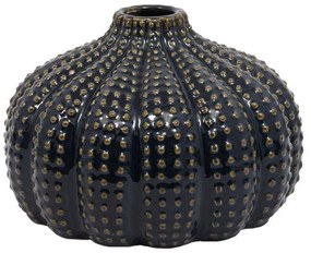 Βάζο Ρόδι 023-223-093 18x18x13cm Blue Black-Gold Κεραμικό