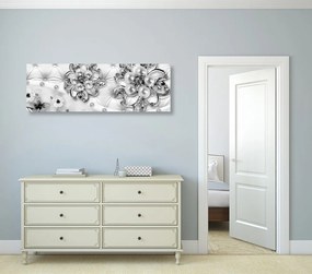 Εικόνα κοσμήματα με λουλουδάτο μοτίβο σε μαύρο & άσπρο - 150x50